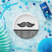 Mustache Bash Verjaardagsfeest Moderne Borden Papieren Bordje (Feest)