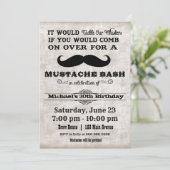 Mustache Bash Verjaardagsfeestuitnodiging Kaart (Staand voorkant)