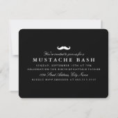 Mustache Bash Vraag Bokeh Lichten Uitnodigingen (Achterkant)
