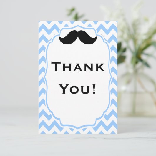 Mustache Bedankt voor je briefkaarten (Staand voorkant)