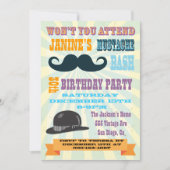 Mustache Birthday Party Kaart (Voorkant)