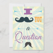 Mustache Birthday Party Kaart (Achterkant)