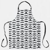 Mustache Black en White Fun Pattern Schort (Voorkant)