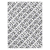 Mustache Black en White Hipster Tablecloth Tafelkleed (Voorkant)