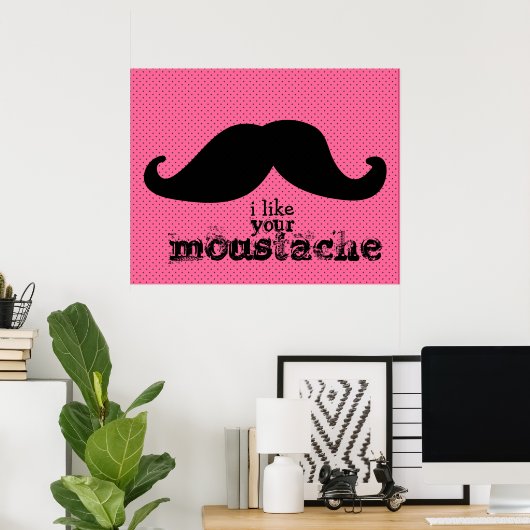 Mustache - Black Sky reeks Poster (Thuiskantoor)
