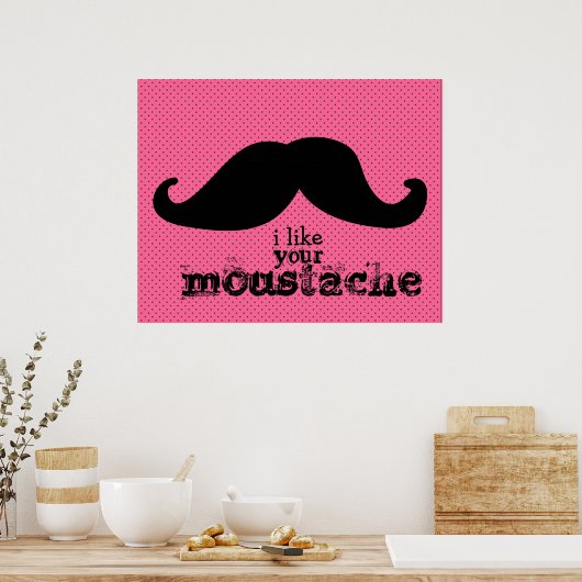 Mustache - Black Sky reeks Poster (Keuken)