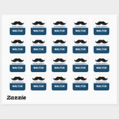 Mustache Bookplaten, boeketiketten Vierkante Sticker (Vel)