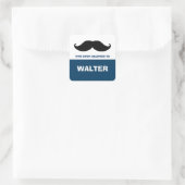 Mustache Bookplaten, boeketiketten Vierkante Sticker (Tas)