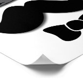 Mustache, bovenste hoed, stropdas voor boog en par poster (Hoek)