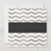 Mustache Boy Modern Chevron Baby shower Kaart (Achterkant)