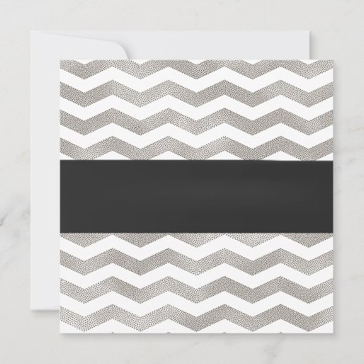 Mustache Boy Modern Chevron Baby shower Kaart (Achterkant)