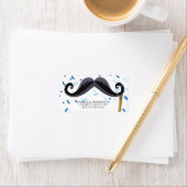 Mustache Boys Baby shower Adreslabel Etiket (Insitu)