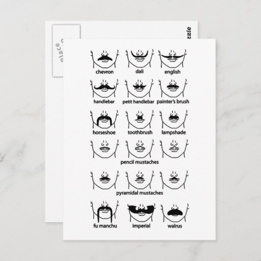Mustache Briefkaart