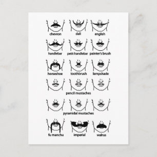 Mustache Briefkaart
