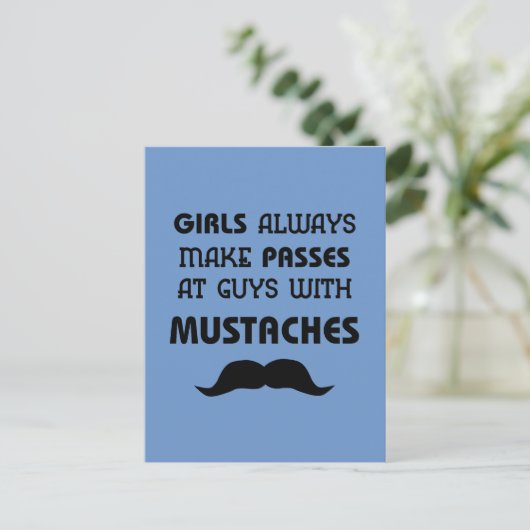 Mustache Briefkaart (Staand voorkant)