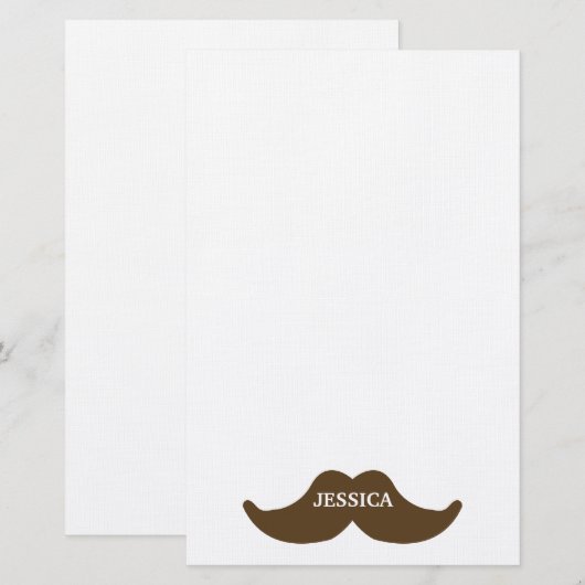 Mustache Briefpapier (Voorkant / Achterkant)