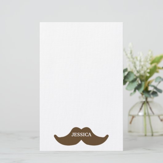 Mustache Briefpapier (Staand voorkant)