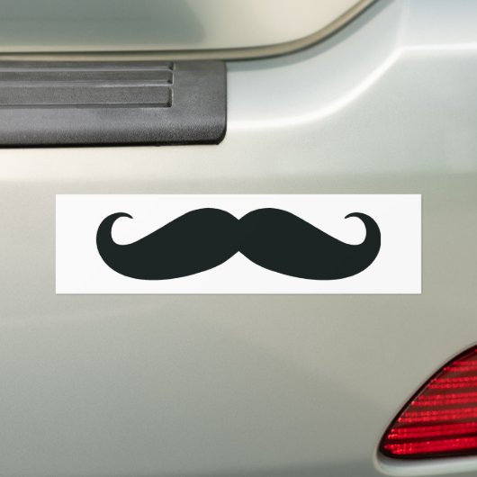 Mustache Bumpersticker (Op auto)
