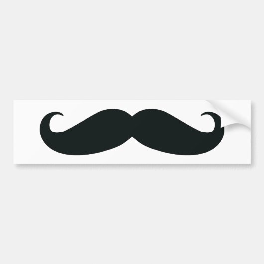 Mustache Bumpersticker (Voorkant)