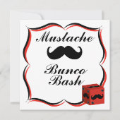 Mustache Bunco Bash uitnodiging (Voorkant)