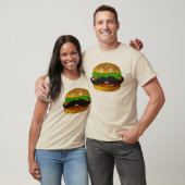 Mustache Burger Man T-shirt (Unisex)