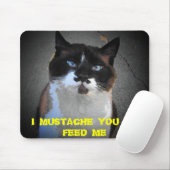 MUSTACHE CAT IS HONGARIJE "Feed me"-thema Muismat (Met muis)