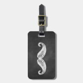 Mustache Chalkboard Bagagelabel (Voorkant verticaal)