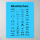 Mustache Chart Poster Funny Gift (Voorkant)