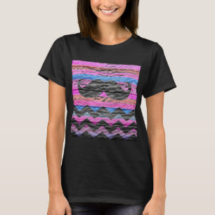 Mustache Chevron Modern Wood #2 T-shirt