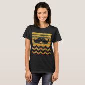 Mustache Chevron Modern Wood 3 T-shirt (Voorkant volledig)