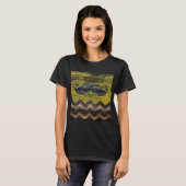 Mustache Chevron Modern Wood #5 T-shirt (Voorkant volledig)
