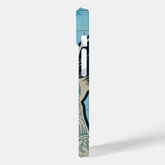 Mustache Chihuahua Graffiti Monogram Case-Mate iPhone Case (Achterkant / Links)