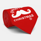 Mustache Christmas Stropdas (Opgerold)
