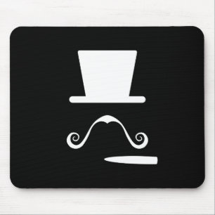 Mustache & Cigar Pictogram Mousepad Muismat