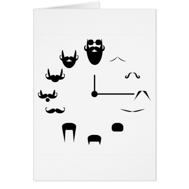 Mustache Clockface (Voorkant)