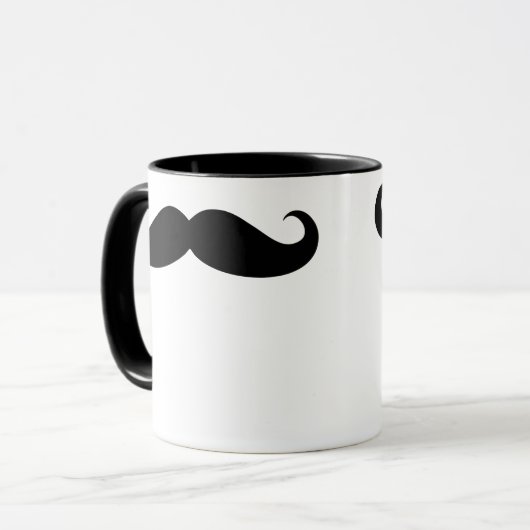 Mustache Coffee Beverage Mok (Voorkant links)