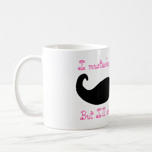 Mustache Coffee Mok (Links)