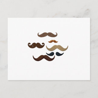 Mustache Collage Hair Naam toevoegen Kleurtekst to Briefkaart