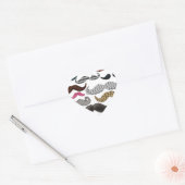 Mustache Collage Mustaches Popular toevoegen Kleur Hart Sticker (Envelop)
