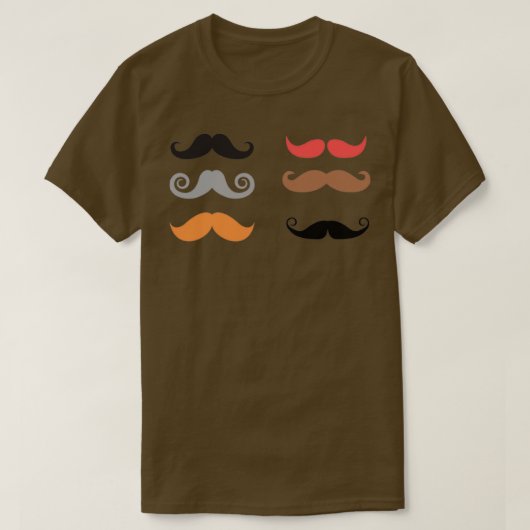 Mustache compilatie tweede mutatie t-shirt (Design voorkant)