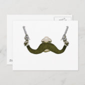 Mustache Cowboy Briefkaart (Voorkant / Achterkant)