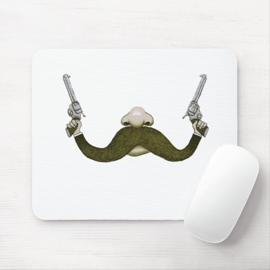 Mustache Cowboy Muismat (Met muis)