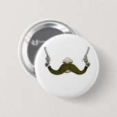 Mustache Cowboy Ronde Button 5,7 Cm (Voorkant /achterkant)