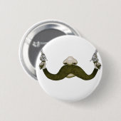 Mustache Cowboy Ronde Button 5,7 Cm (Voorkant /achterkant)