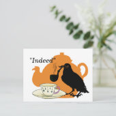 Mustache crow briefkaart (Staand voorkant)