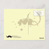 Mustache crow briefkaart (Achterkant)