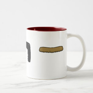 MUSTACHE CUP. TWEEKLEURIGE KOFFIEMOK