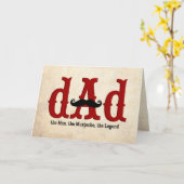 Mustache Dad Kaart (Gele Bloem)