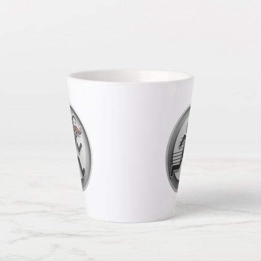 Mustache DAD Latte Mok (Voorkant)