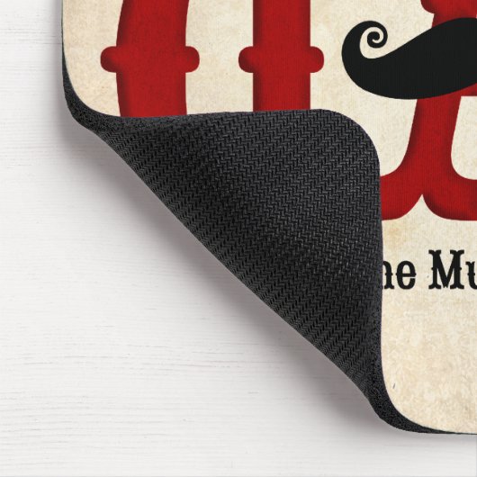 Mustache Dad Mousepad Muismat (Hoek)